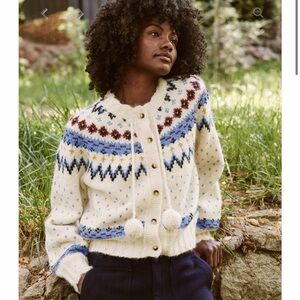 The Great The Ice Rink Cardigan alpaca blend in alpine white sold out Size 0